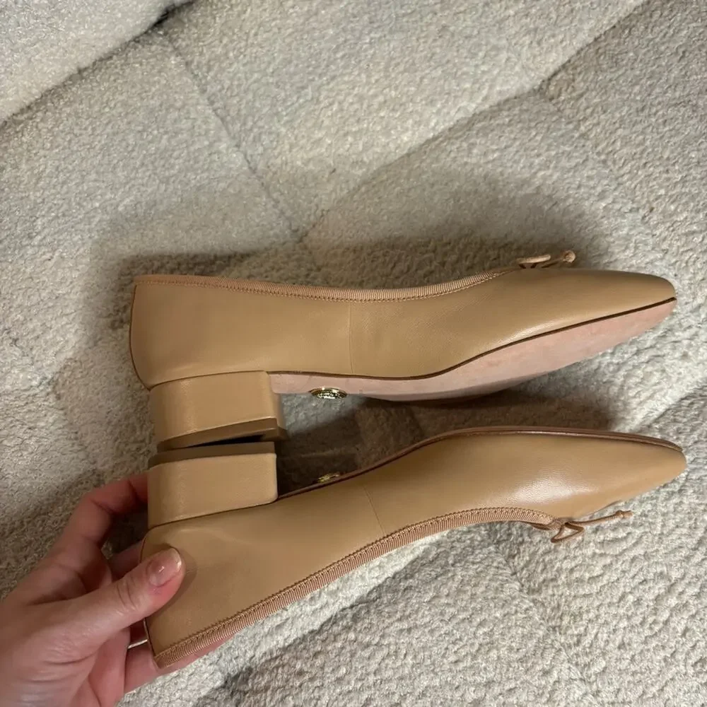 NEW Veronica Beard Catherine Leather Bow Ballet Flats